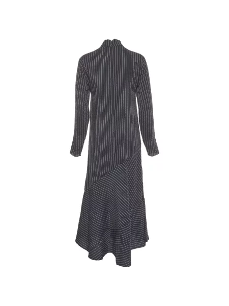 Rochie maxi Ganni cu dungi albastru