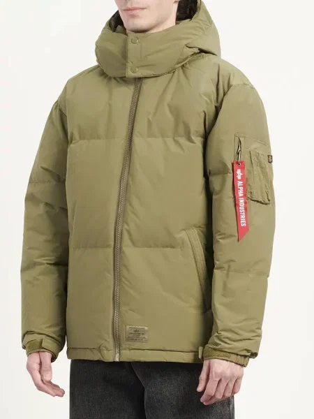 Пуховик Alpha Industries зеленый