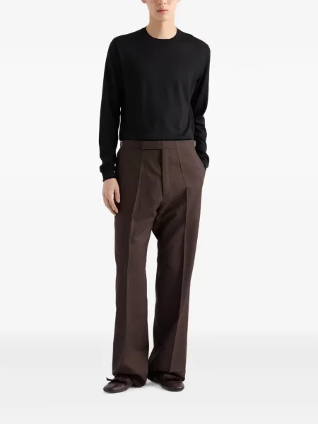 Pulover Prada cu decolteu rotund negru