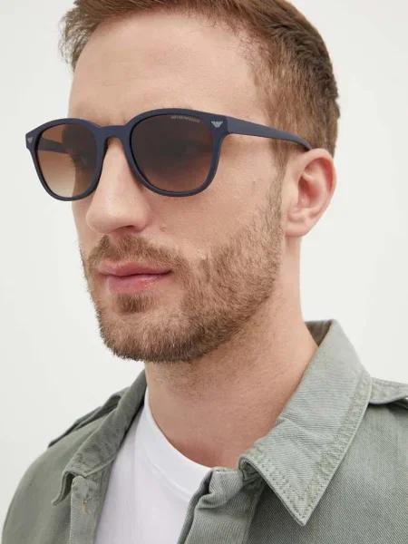 Слънчеви очила Emporio Armani тъмносиньо