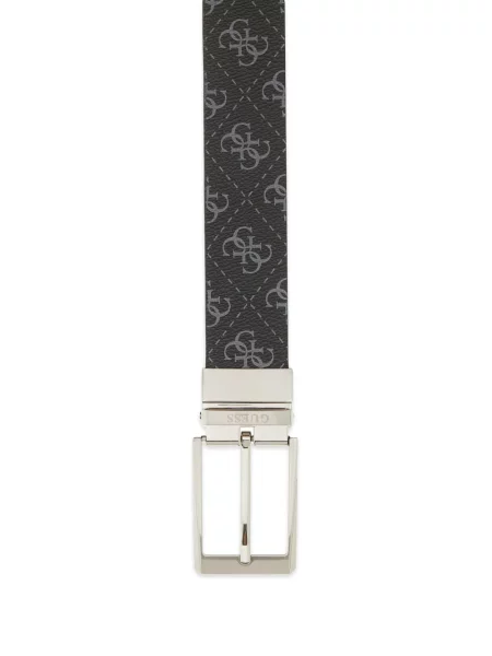 Reversibil curea Guess cu imagine negru