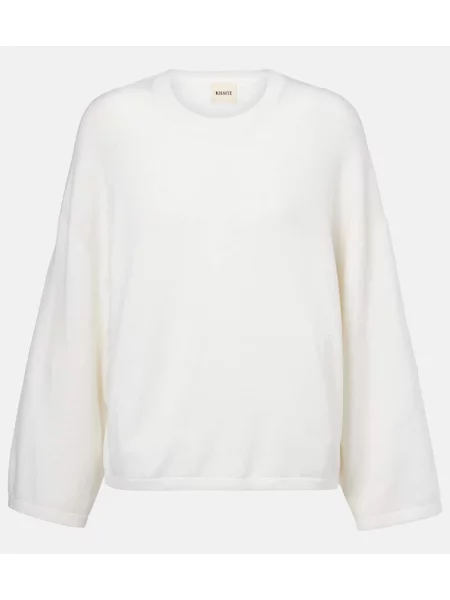Pulover Khaite din cașmir alb