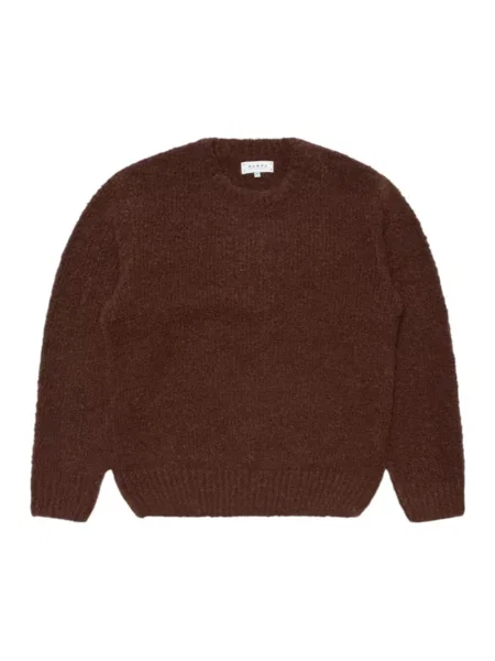 Sweter Edwin wełniany brązowy