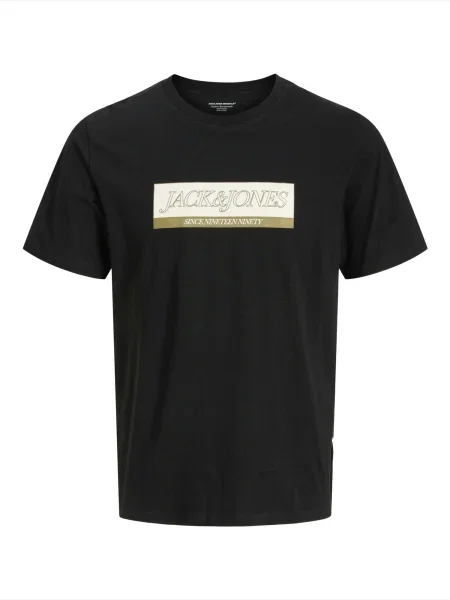 JACK & JONES Tricou JORINWOOD crem / oliv negru