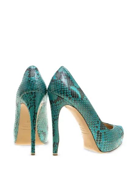 Pantofi cu toc Nicholas Kirkwood din piele verde