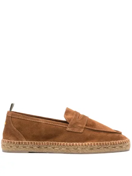 Espadrile Castaner din piele de căprioară maro