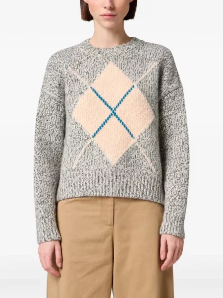 Pulover Msgm cu model argyle gri