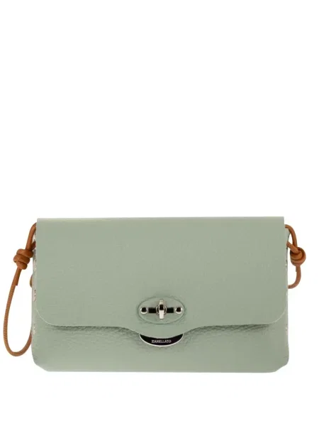 Mała mały torebka skórzana Zanellato skórzana zielona