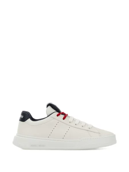 Sneakerși Miu Miu din piele alb