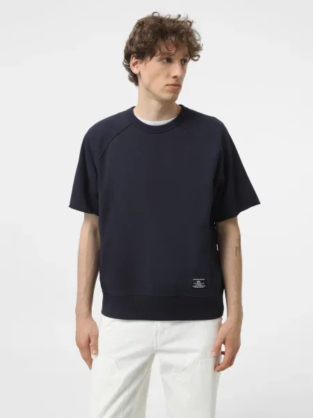 Футболка Alpha Industries Short Sleeve темно-синій синя