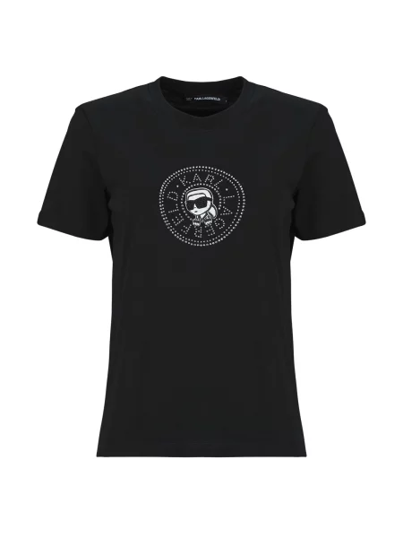 Majica Karl Lagerfeld s kratkimi rokavi črna