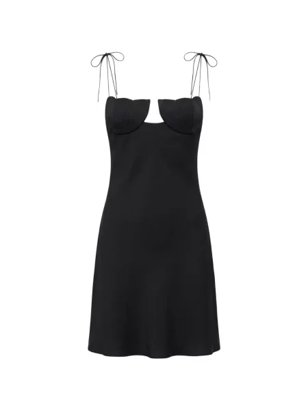 Rochie mini Anna October din satin negru