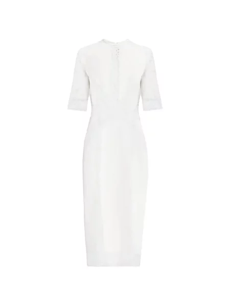 Rochie midi Elie Saab din dantelă alb
