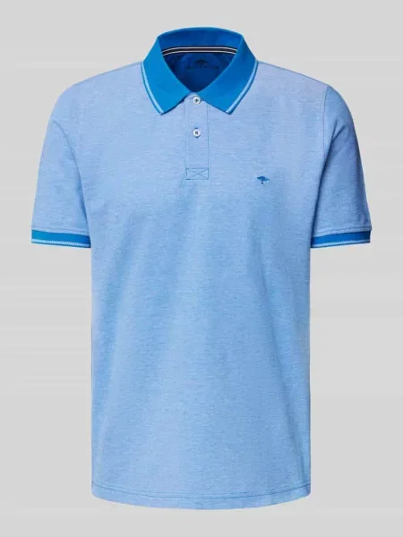 Koszulka polo o kroju regular fit z wyhaftowanym logo Fynch-hatton niebieskie