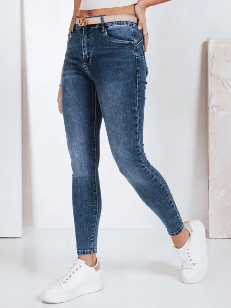 Spodnie jeansowe skinny Dstreet niebieskie
