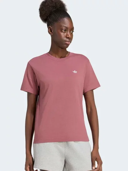 Adidas Originals t-shirt γυναικείο Essentials ροζ