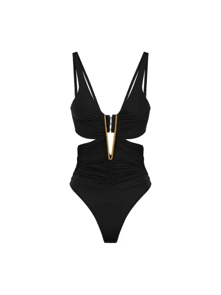 Top Elisabetta Franchi z krepy czarny