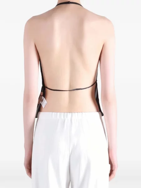 Top Paloma Wool cu paiete de lână maro