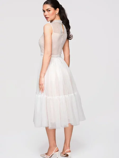 Rochie midi Edoti alb