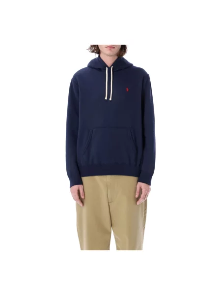 Bluza z kapturem z wyhaftowanym logo Polo Ralph Lauren granatowa