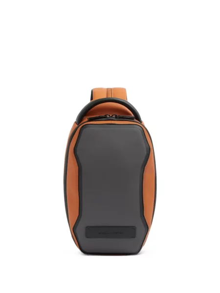 Geantă Piquadro slingback cu autograf portocaliu