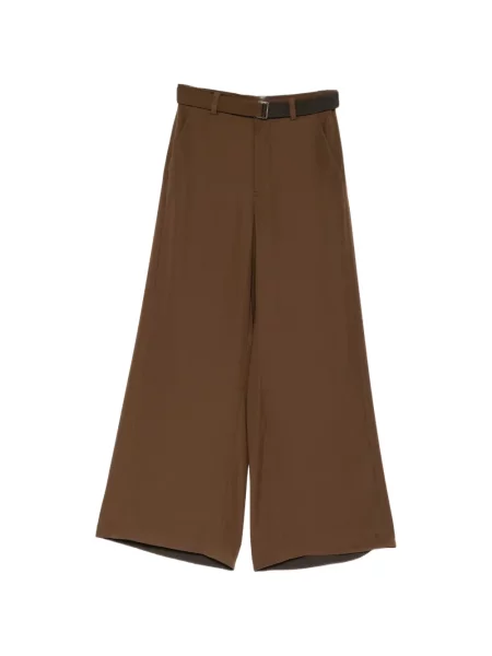 Cu centură pantaloni Sacai maro