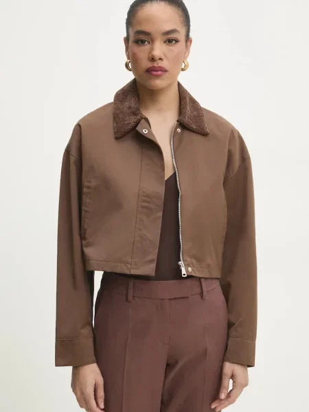 Яке Answear Lab преходен модел кафяво