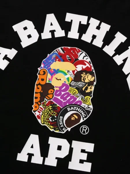 Tricou A Bathing Ape® cu imagine negru