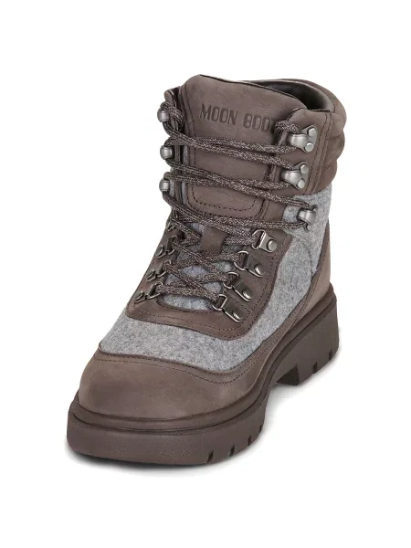 Botine Moon Boot din fetru maro