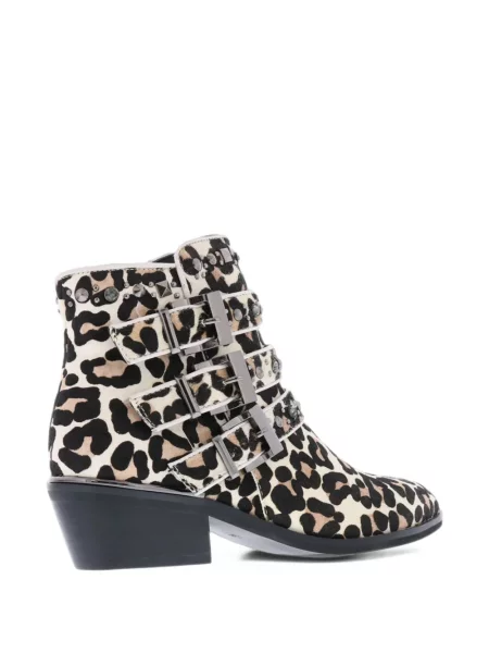 Cizme scurte Paris Punk cu imagine cu model leopard