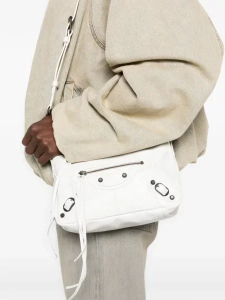 Body Balenciaga din piele alb
