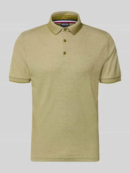 Koszulka polo o kroju slim fit z detalem z logo Hechter Paris zielone