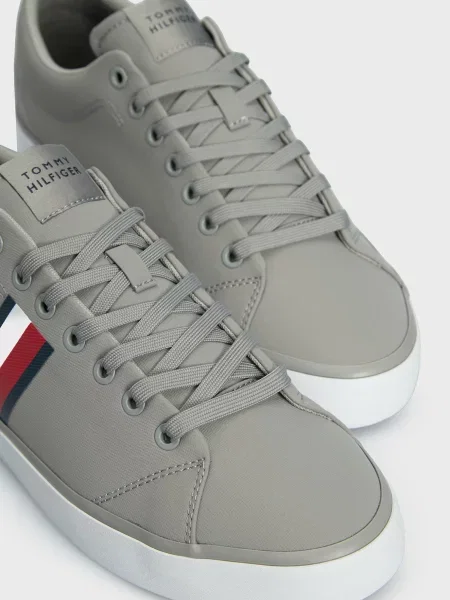 Кроссовки Tommy Hilfiger в полоску с сеткой серые