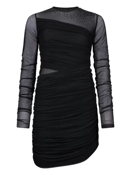 Długa sukienka maxi Liu Jo tiulowa garniturowa czarna