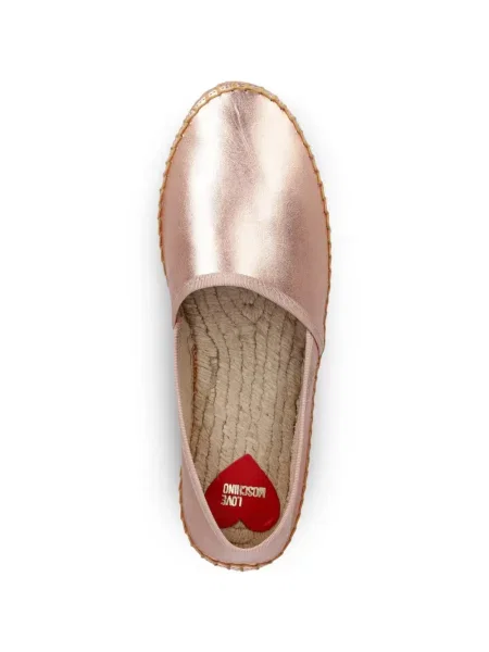 Espadrile Love Moschino cu autograf roz
