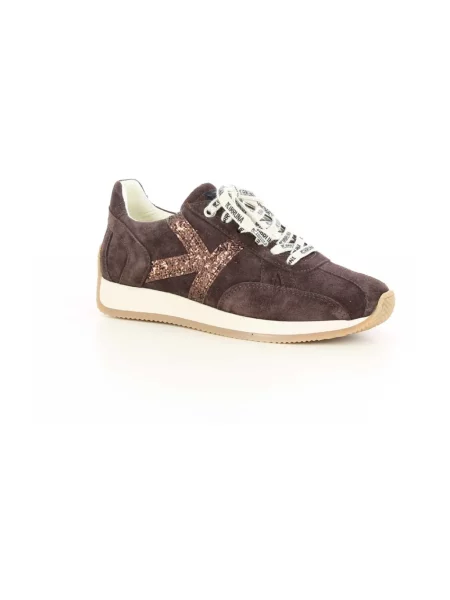 Sneakersy Kirruna zamszowe brązowe