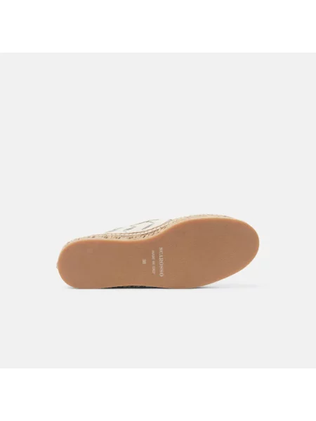 Espadryle Scarosso skórzane beżowe