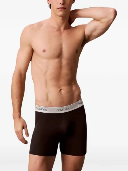 Boxeri Calvin Klein Underwear cu autograf negru