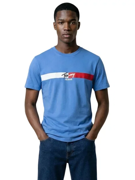 Tricou Tommy Hilfiger Jeans albastru