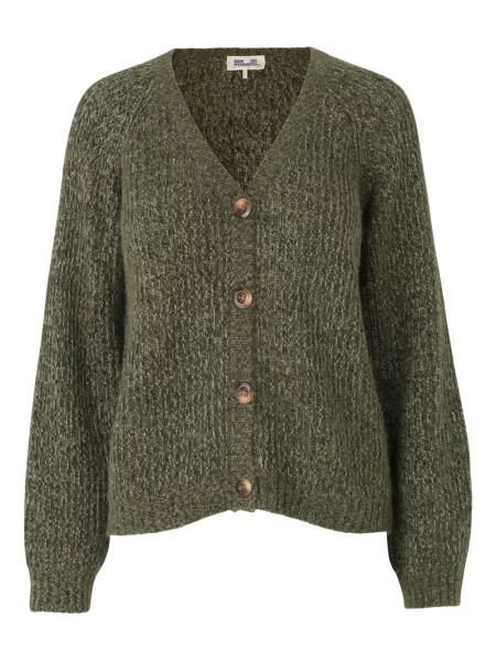 Kardigan Baum Und Pferdgarten wełniany z dekoltem w serek zielony