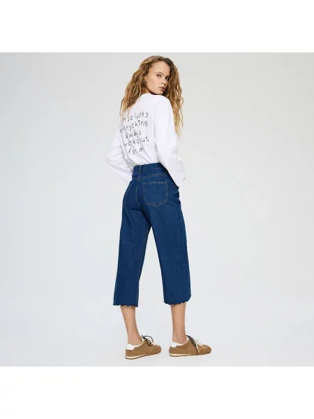 Reserved Džíny culottes modrá