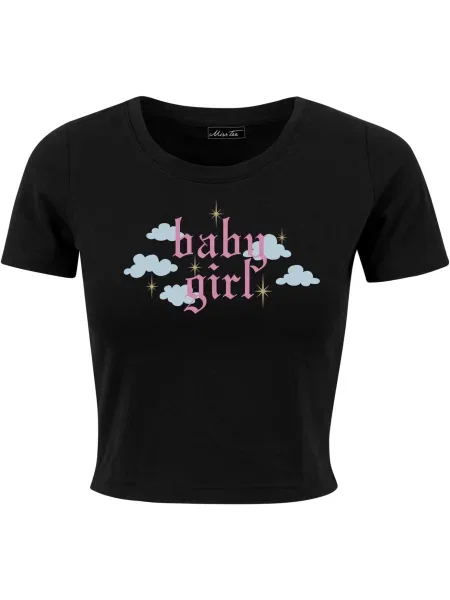 Mister Tee Tricou Baby Girl gri / roz negru
