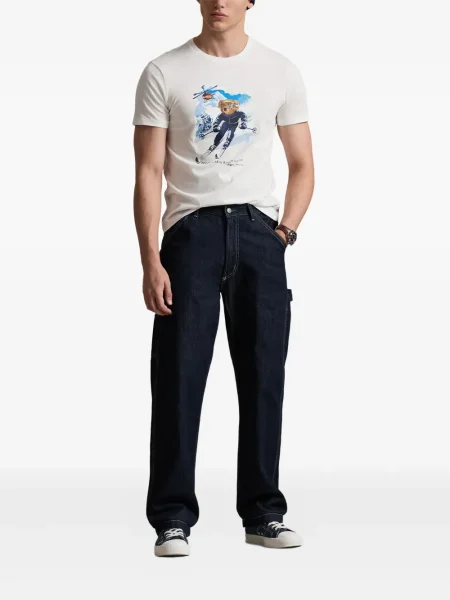 Șapcă Polo Ralph Lauren cu broderie din țesătură twill în carouri albastru