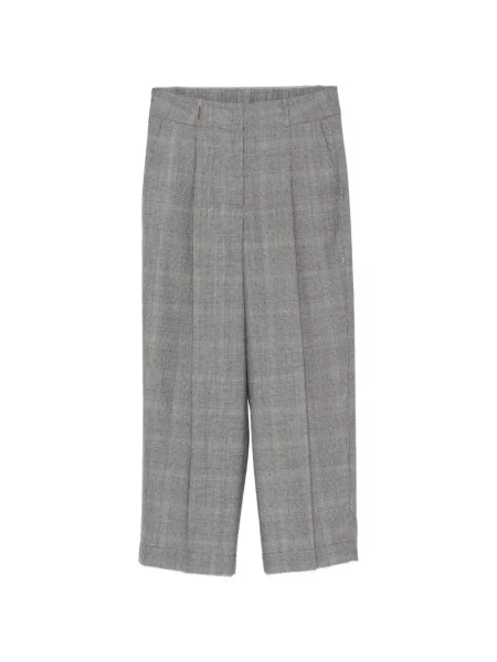 Pantaloni Peserico în carouri gri