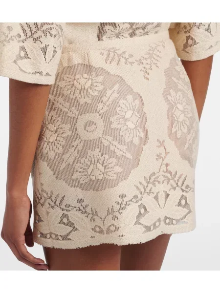 Fustă Valentino cu model floral bej