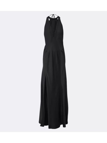Rochie Victoria Beckham din satin negru