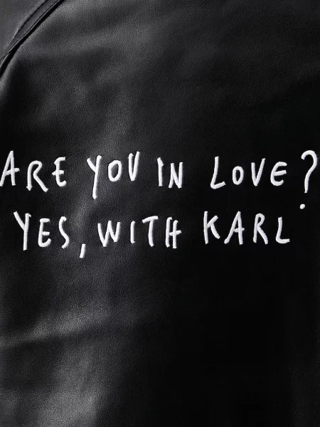 Кожаная джинсовая куртка Karl Lagerfeld Jeans