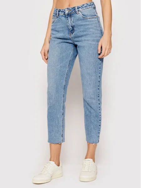 Vero Moda Blugi Brenda Straight Fit albastru