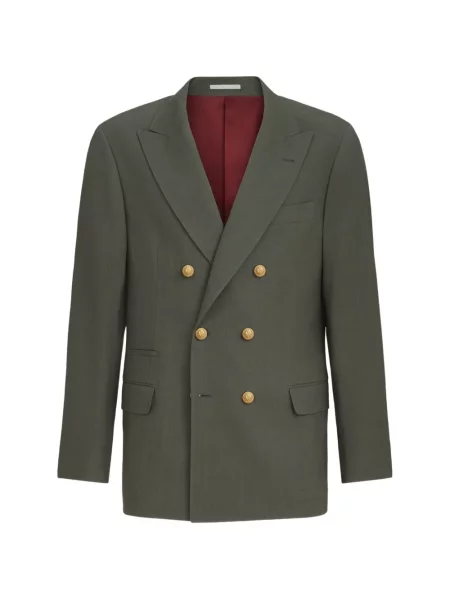 Sacou Brunello Cucinelli de lână verde
