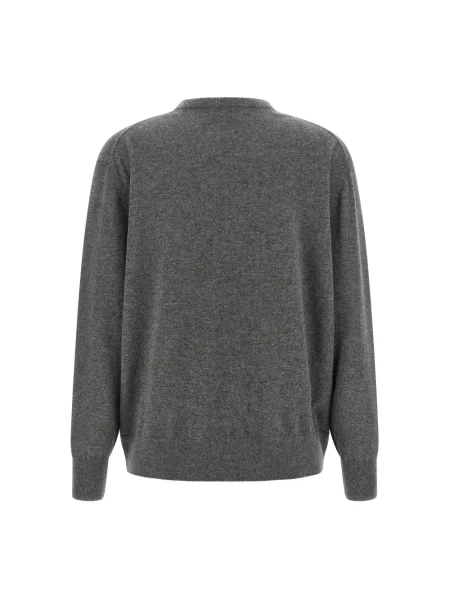 Sweter Dries Van Noten z kaszmiru szary